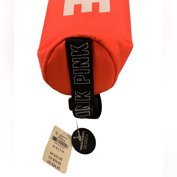 PINK VICTORIA’S SECRET BEACH PLEASE INSULATED 6 PACK COOLER CROSSBODY STRAP - Picture 6 of 8